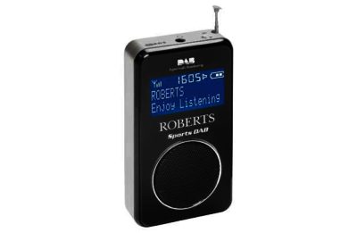 Roberts Sports Personal DAB/FM RDS Radio - Black